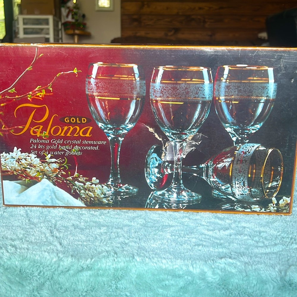 VINTAGE PALOMA‎ 24K GOLD CRYSTAL STEMWARE - Picture 4 of 6